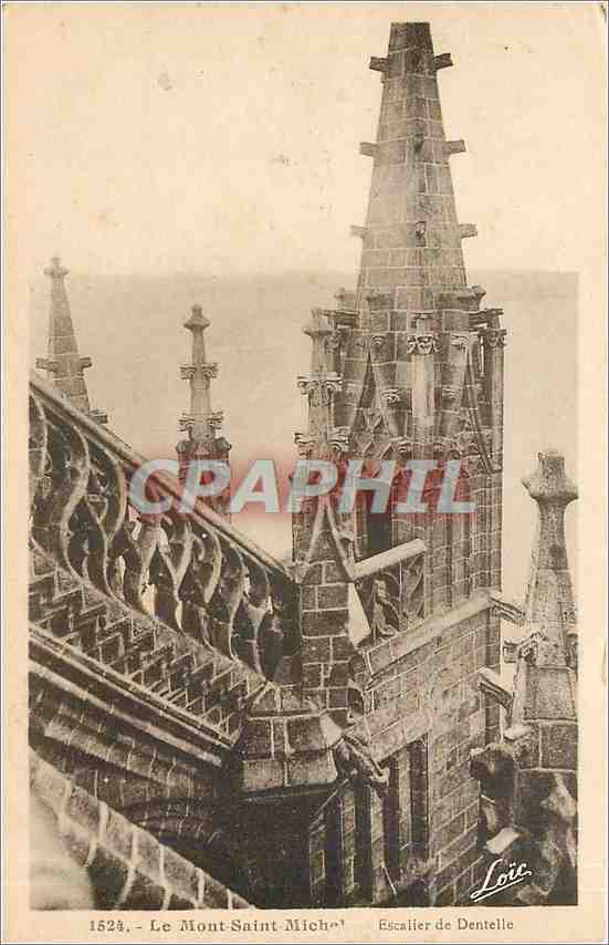CPA Le Mont-Saint-Michel Escalier de dentelle