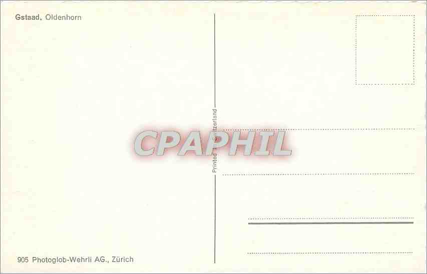 CPM Gstaad  Oldenhorn — Verso