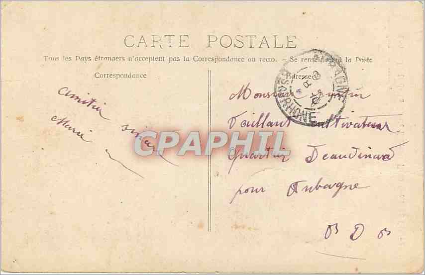 CPA Forêt de la Sainte Baume De la grotte au Canape — Verso