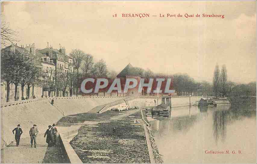 CPA BESANCON Le port du quai de Strasbourg