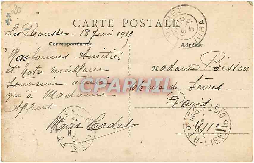 CPA DE MOREZ aux ROUSSES-JURA La route de la Faucille et Les Montagnes — Rückseite