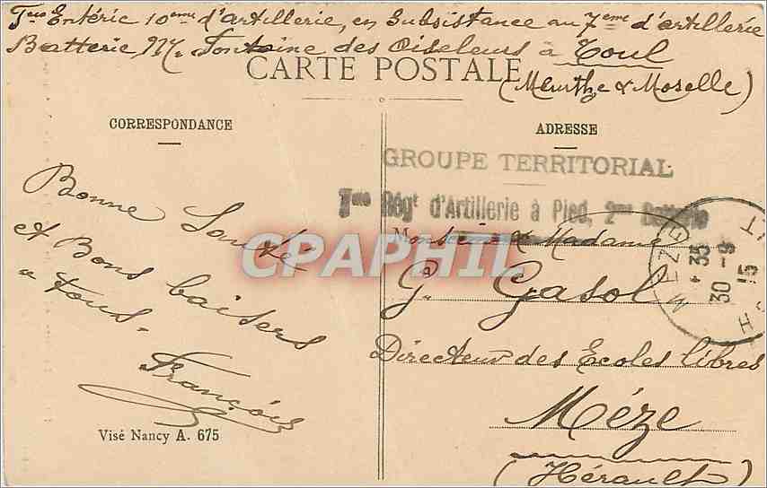 CPA TOUL La Porte de l'Hotelde Ville - La Cathedrale — Rückseite