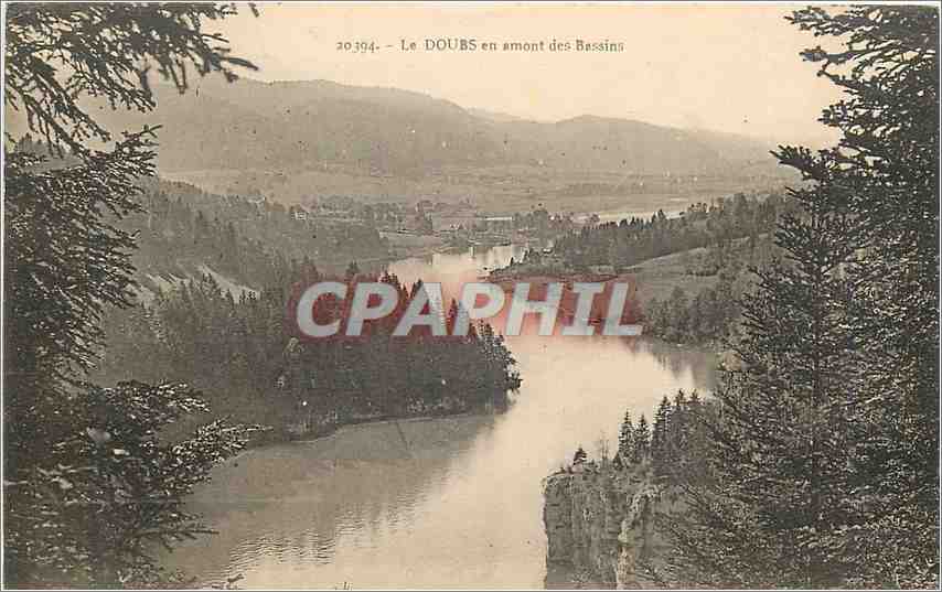 Le DOUBS en amont des Bassins — vue panoramique — éditeur non identifié, n° de série 20394