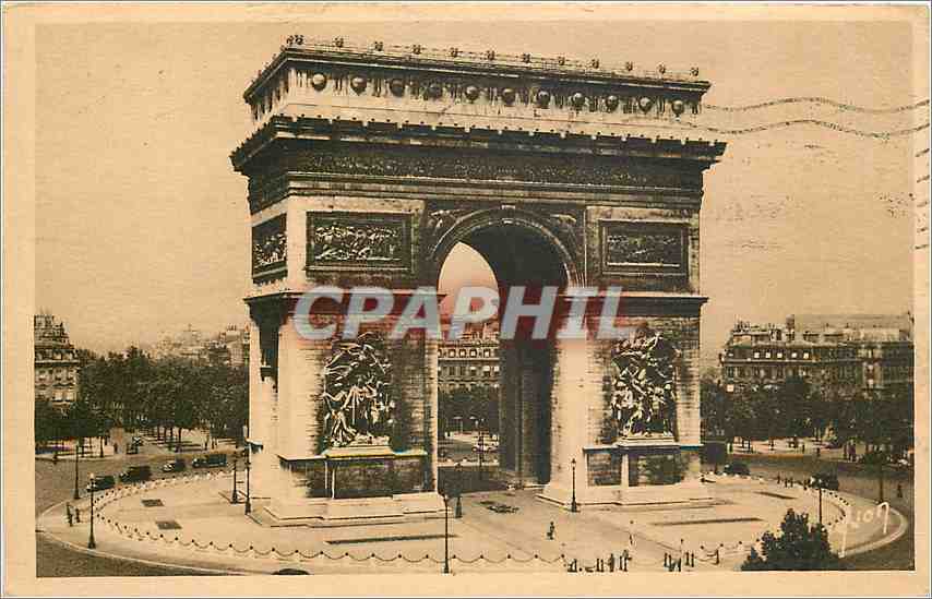 CPA PARIS EN FLANANT Arc de Triomphe de l'Etoile
