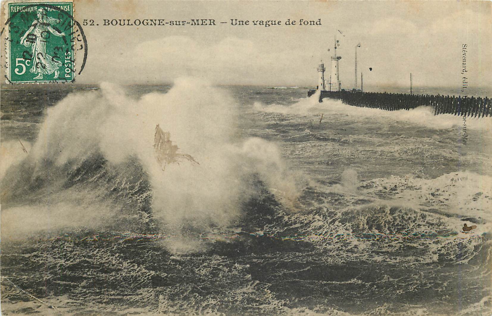 Boulogne-sur-Mer — A background wave — Stevenard, publisher Boulogne-sur-Mer