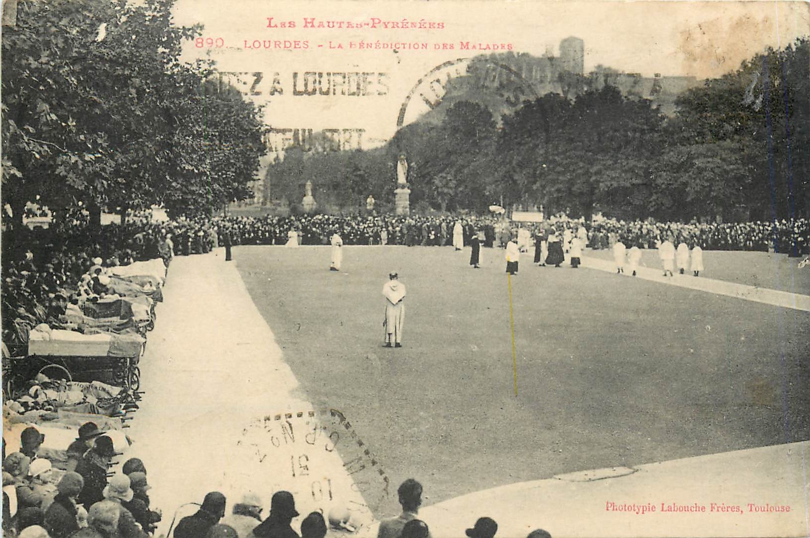 Lourdes - La Bénédiction des Malades — Phototypie Labouche Frères, Toulouse