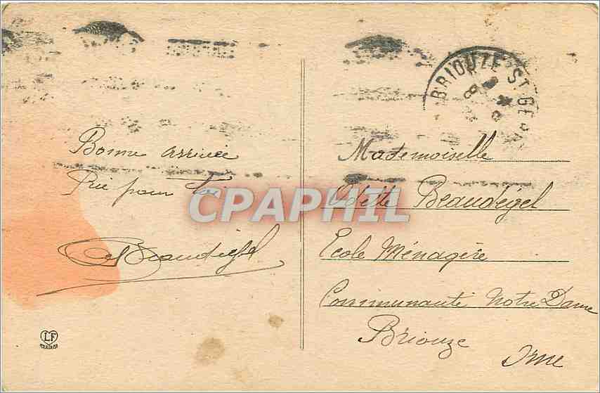 CPA LOURDES La Basilique — Verso