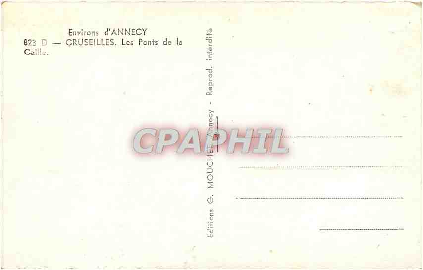 Les Ponts de la Caille — Environs d'Annecy — Éditions G. Mouchet Annecy — Rückseite