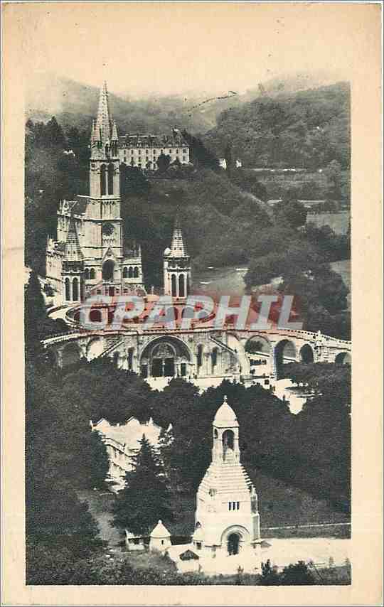 CPA LOURDES La Basilique et le monument interallie