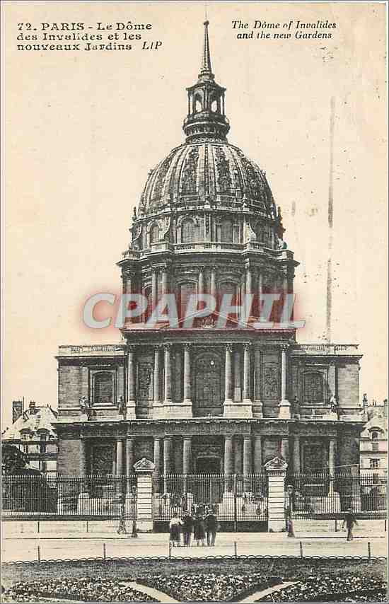 CPA PARIS LE DOME des Invalides et les Jardins