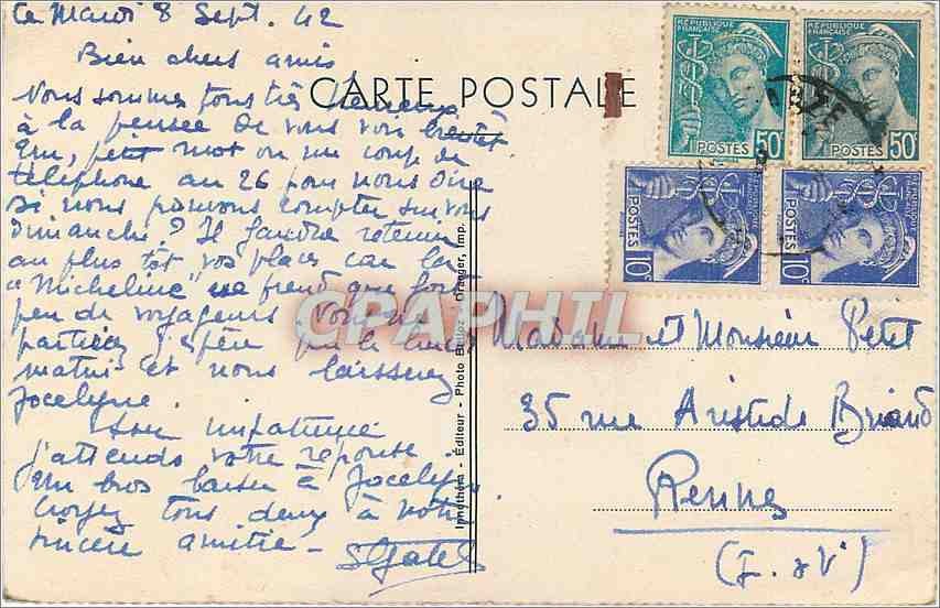 CPA LA LECTURE FRAGONARD — Rückseite