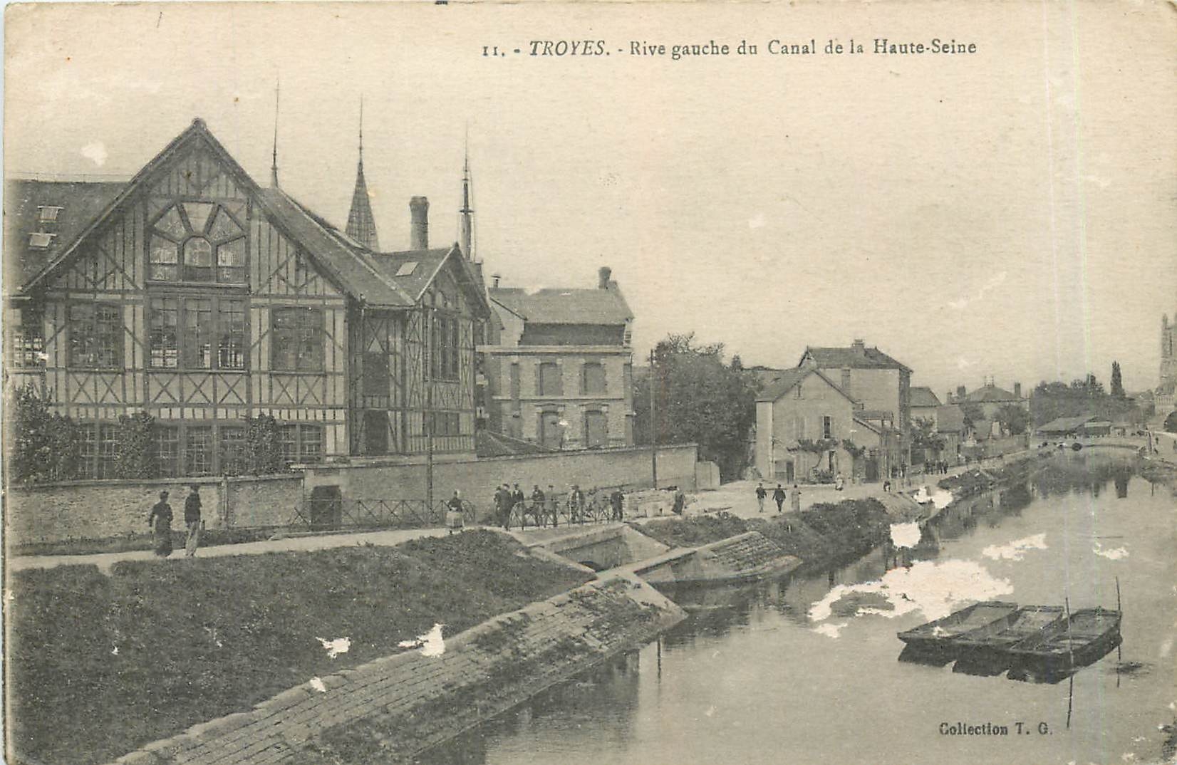 CPA TROYES - Rive gauche du Canal de la Haute-Seine