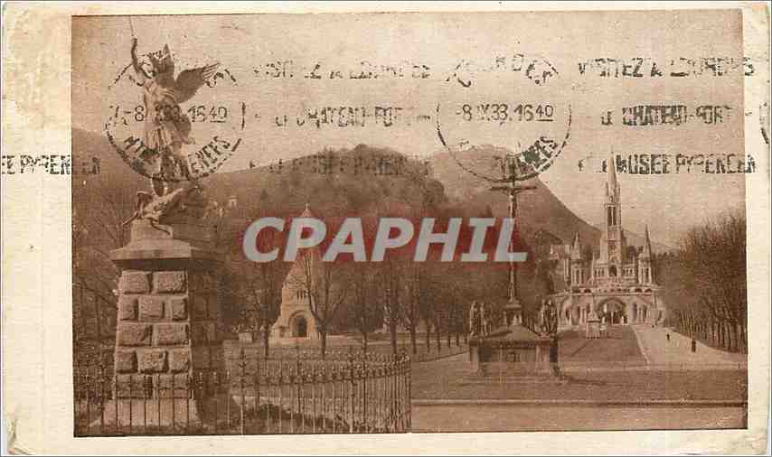 CPA LOURDES St-Michel et le Calvaire Breton