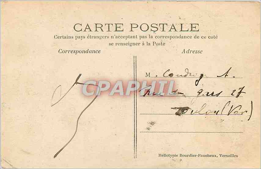 CPA Parc de Versailles Bassin de Neptune — Rückseite