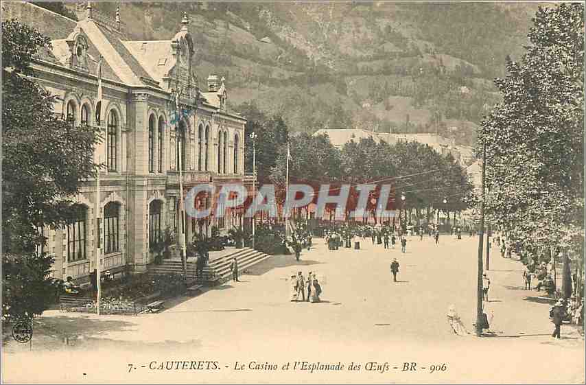 Cauterets - Le Casino et l'Esplanade des Enfants - BR - 906