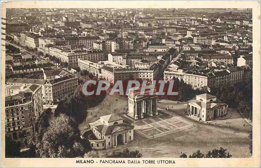 CPA MILANO - PANORAMA DALLA TORRE LITTORIA