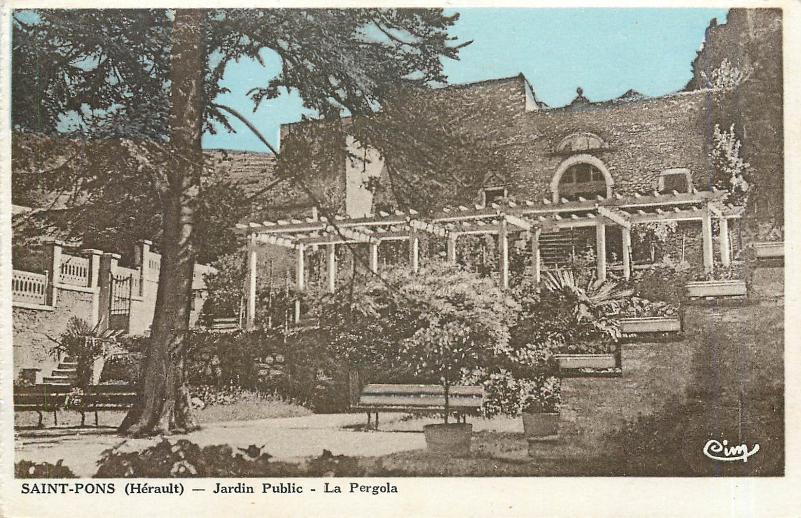 CPA SAINT-PONS (Hérault) - Jardin Public - La Pergola