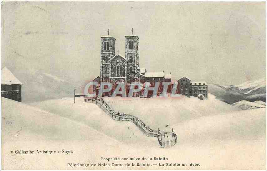 Pèlerinage de Notre-Dame de la Salette — La Salette en hiver — Collection Artistique Sayn