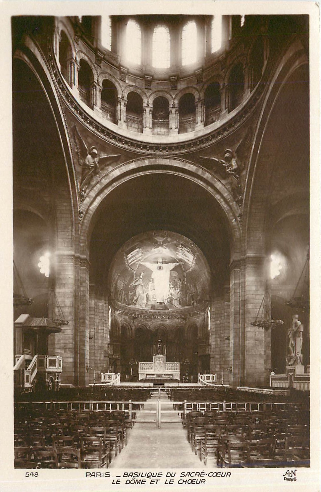 CPA PARIS - Basilique du Sacré-Cœur Le dôme et le Chœur