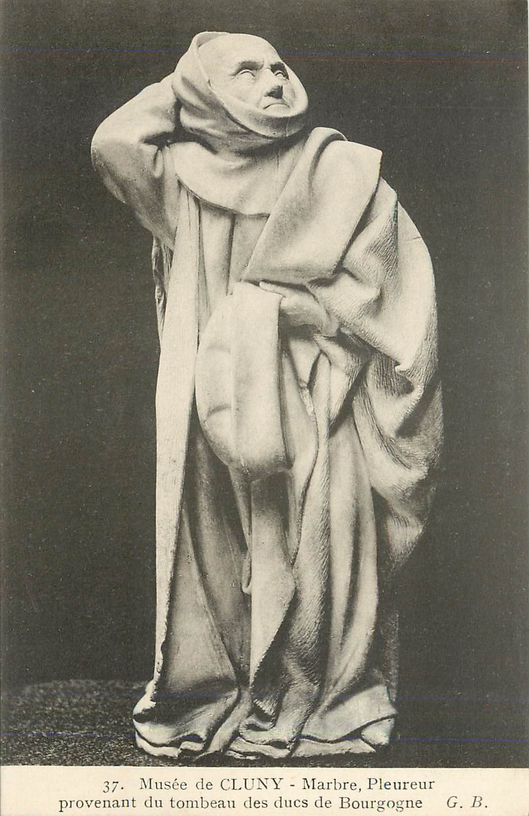 Pleurreur de Cluny — Statue en marbre provenant du tombeau des ducs de Bourgogne — G. B.