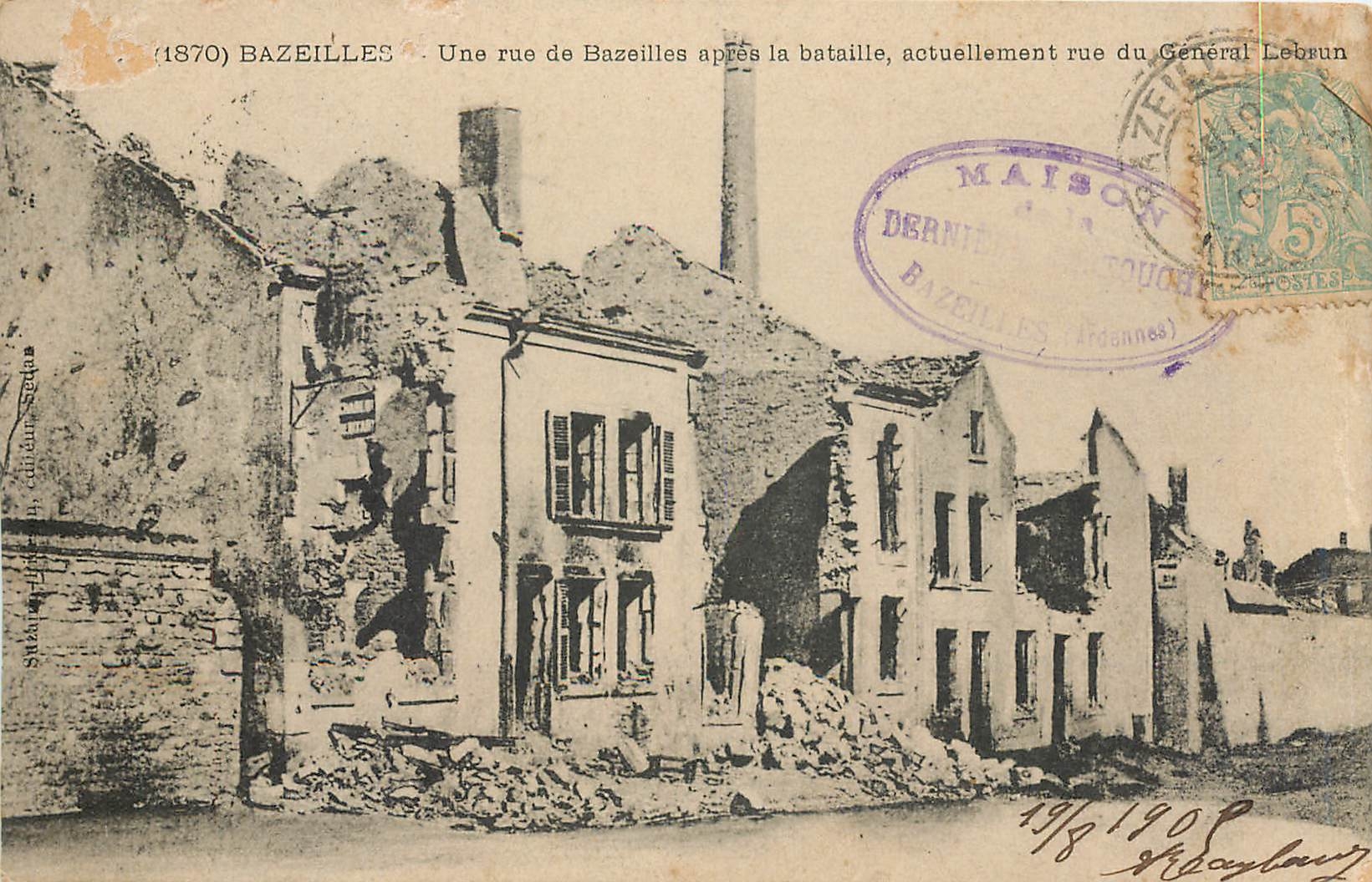 CPA BAZEILLES - Une Rue de Bazeilles actuellement rue du Général Lebrun