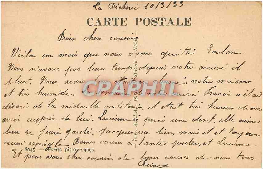 CPA Ponts Pittoresques — Rückseite