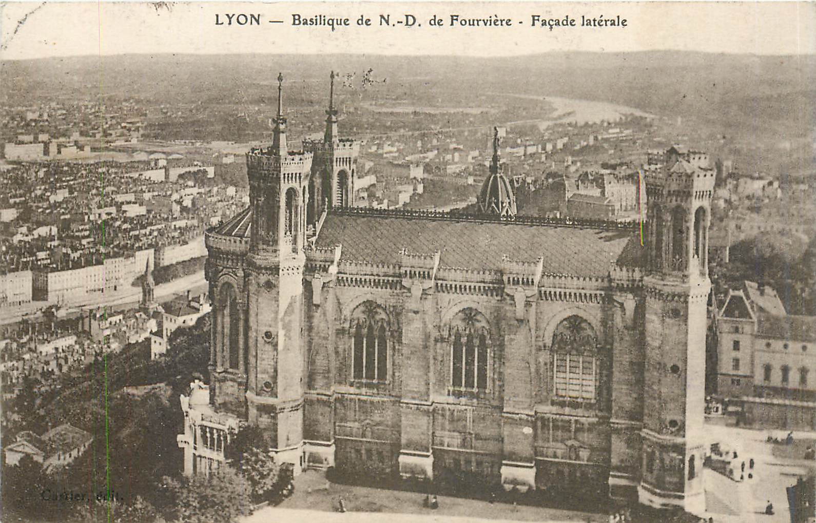 CPA LYON - Basilique de N.-D. de Fourvière - Façade latérale