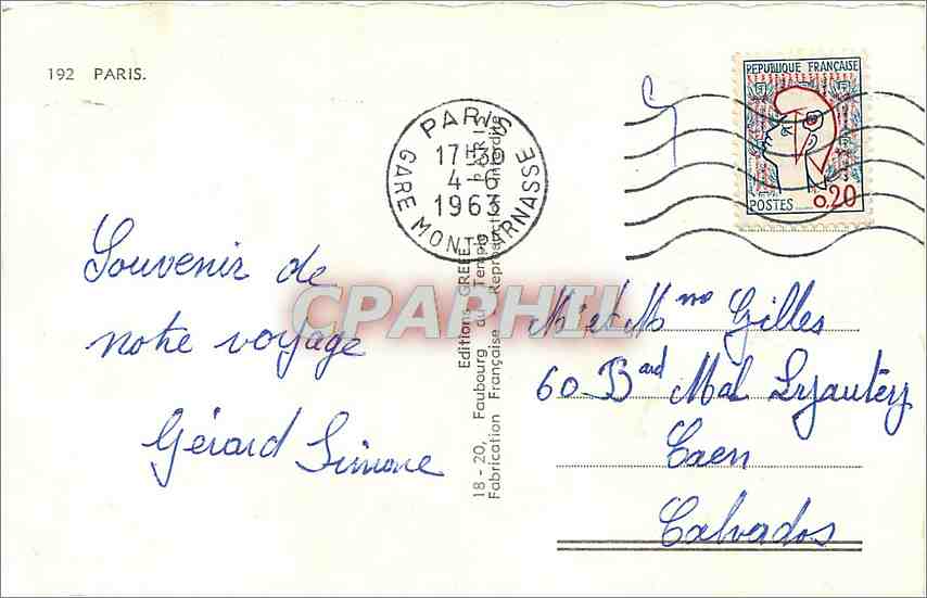 CPA Notre-Dame de Paris — Rückseite