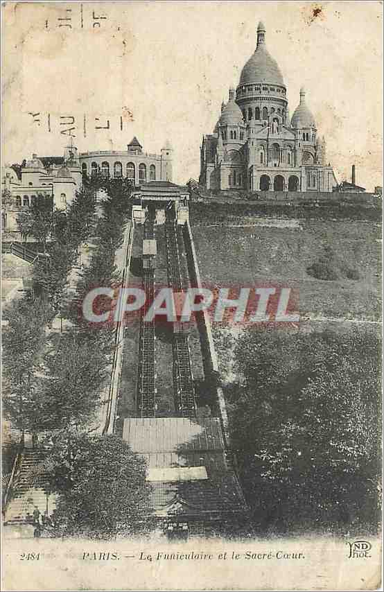 CPA PARIS Le Funiculaire et le Sacré-Cœur