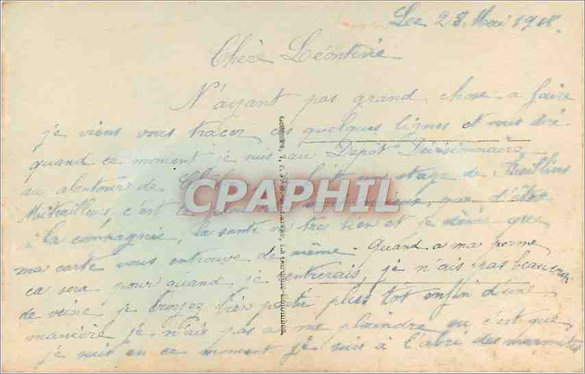 CPA Mes Pensées et mon Souvenir d'Amitiés — Rückseite