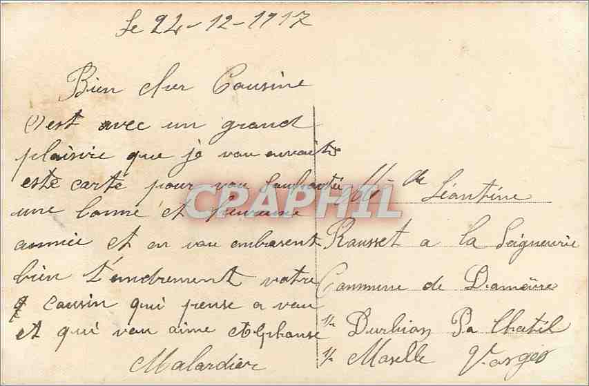 CPA Bonne et Heueuse Année — Rückseite