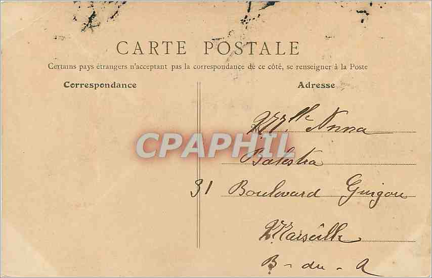 CPA Lyon - La Gare de Perrache et Hôtel Terminus — Verso