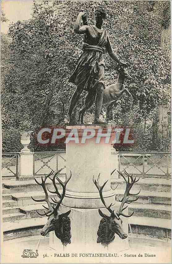 Palais de Fontainebleau — Statue de Diane — CPAPHIL 56