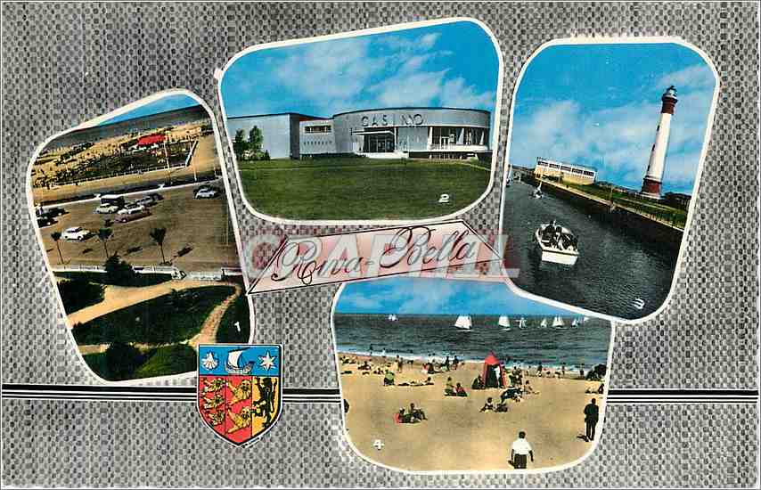 CPM RIVA-BELLA (Calvados) La Plage et le Golf Le Casino Le Phare La Plage Phare