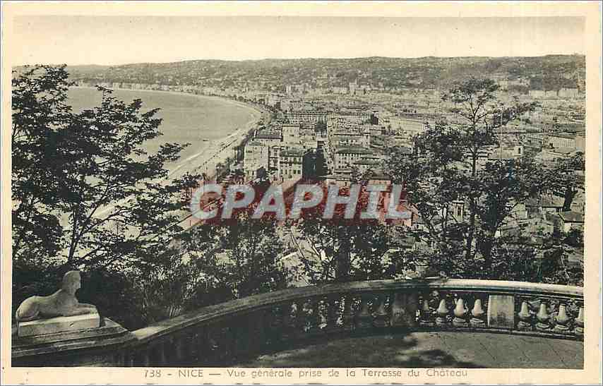 CPA NICE - Vue d'ensembe prise de la Terrasse du Château