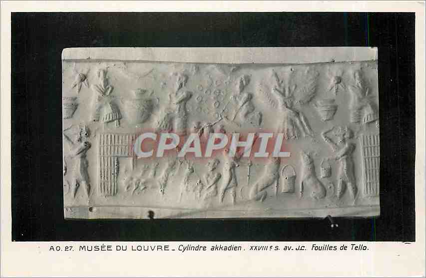 CPA MUSEE DU LOUVRE - Cylindre akkadien