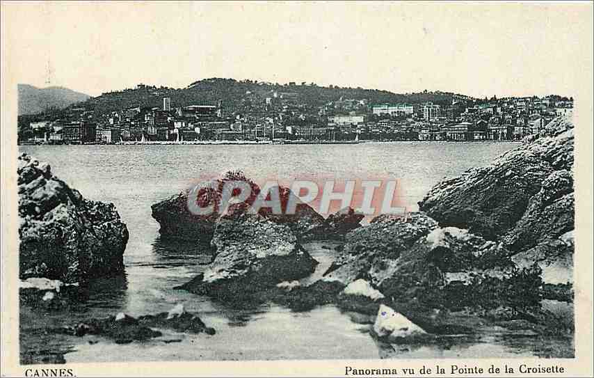 CPA CANNES - Panorama vu de la Pointe de la Croisette
