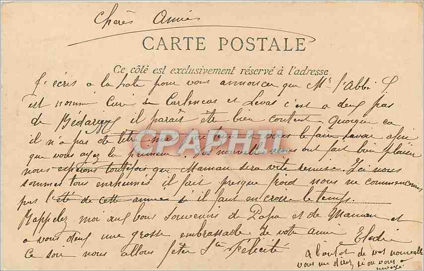 CPA BEAULIEU - L'Hotel Bristol — Verso
