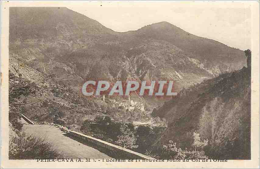 CPA PEIRA-CAVA Lucevam de la nouvelle route du col de l'Orme