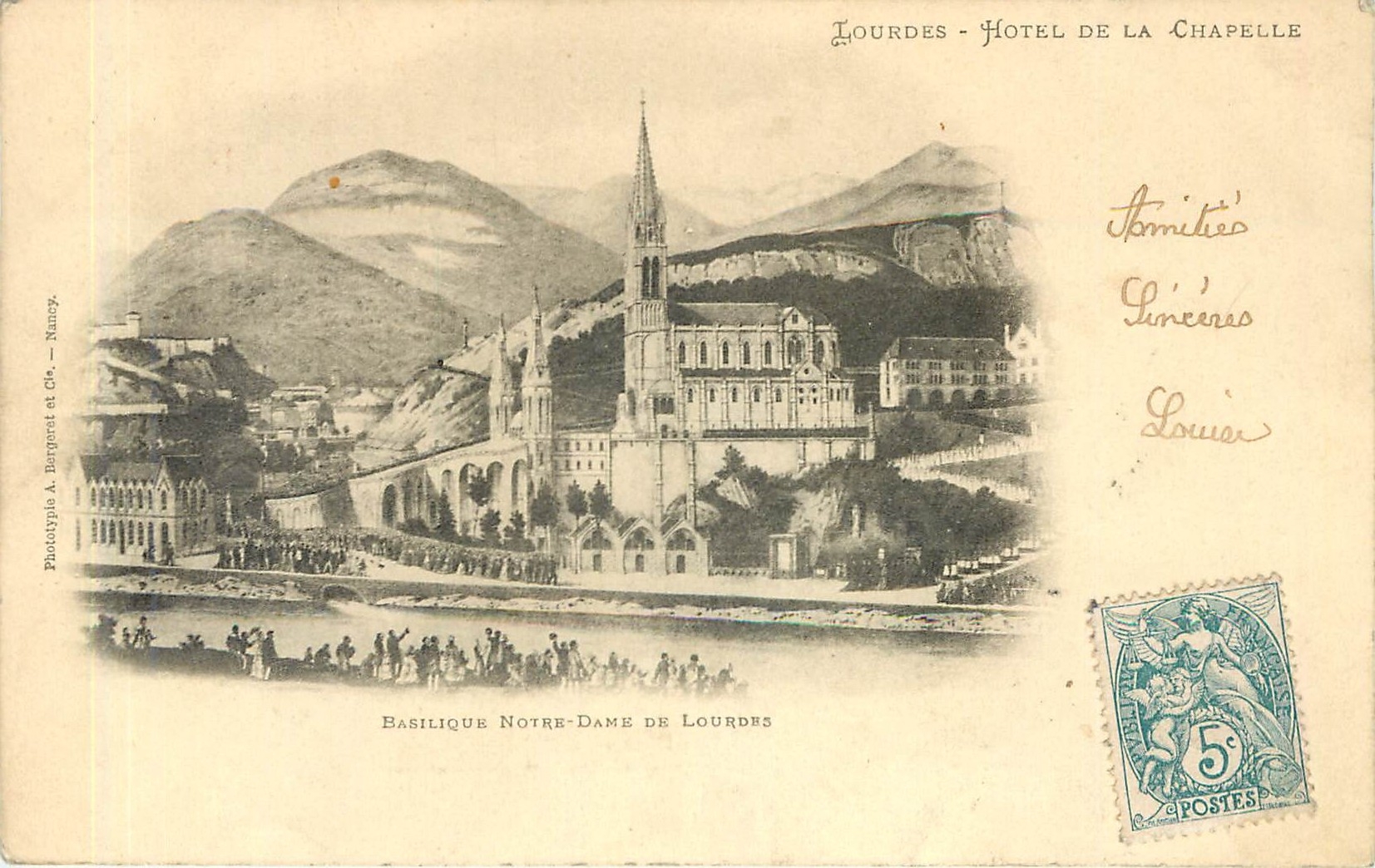 CPA Basilique Notre Dame de Lourdes
