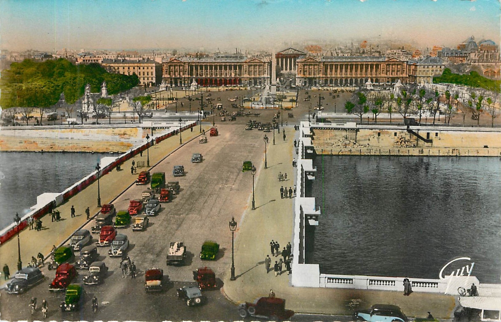 CPA Pont et place de la Concorde Paris
