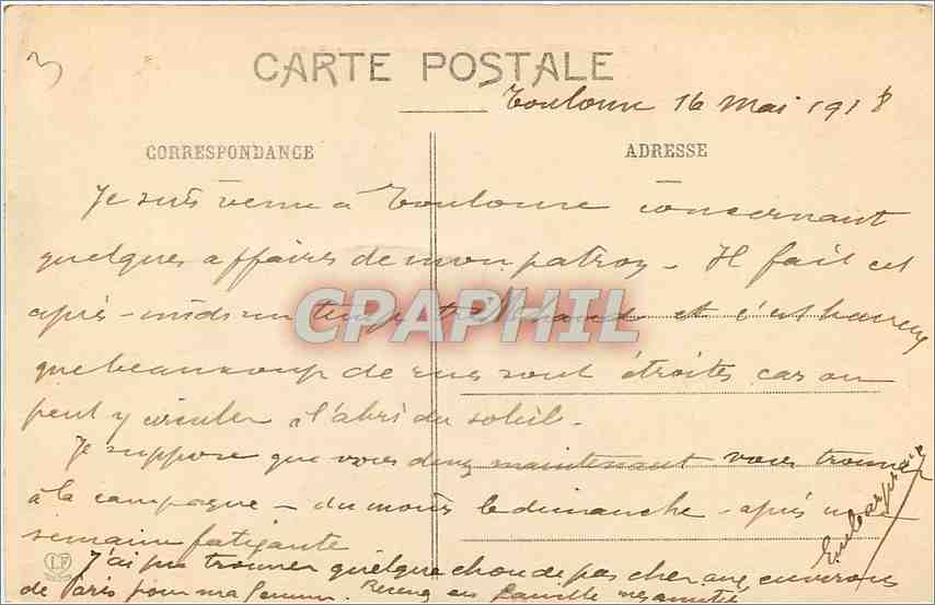 CPA TOULOUSE - Vue générale sur la Garonne — Rückseite