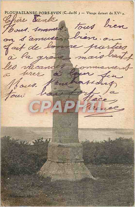 CPA PLOUBAZLANEC-PORS-EVEN Vierge datant du XVe s