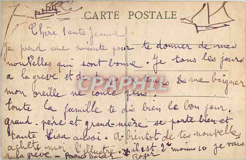 CPA PLOUBAZLANEC-PORS-EVEN Vierge datant du XVe s — Rückseite