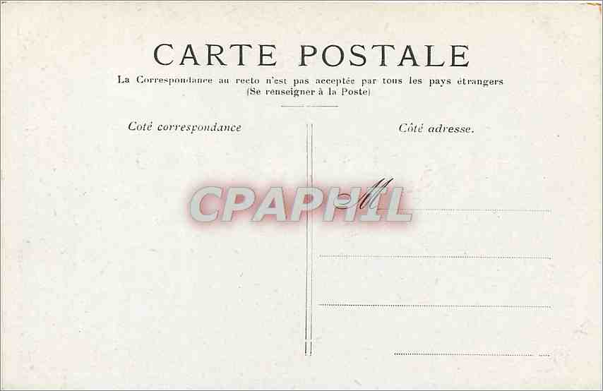CPA PARIS L'Opéra — Rückseite