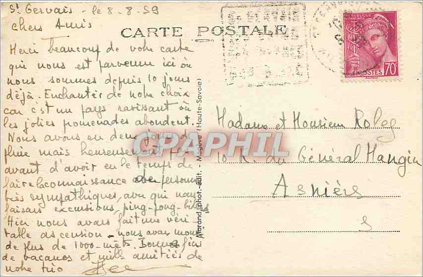 Saint-Gervais-les-Bains — Gorges de la Gruvaz — n°500 — Verso