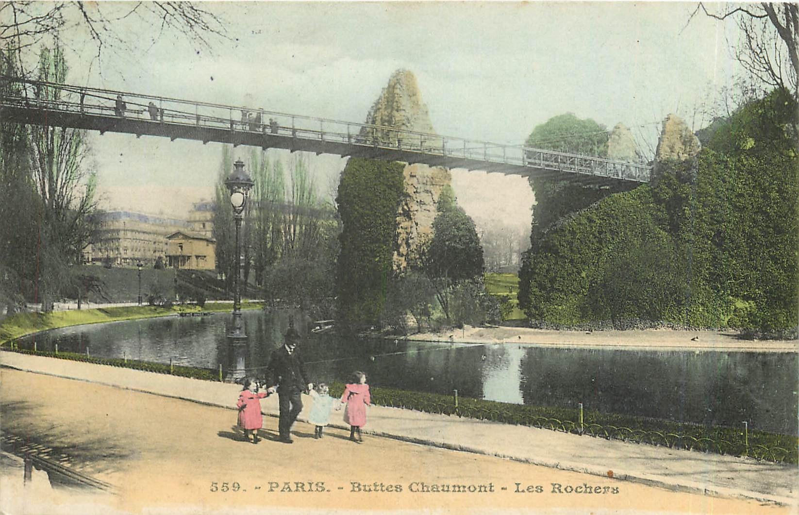 CPA PARIS - Buttes-Chaumont - Les Rochers