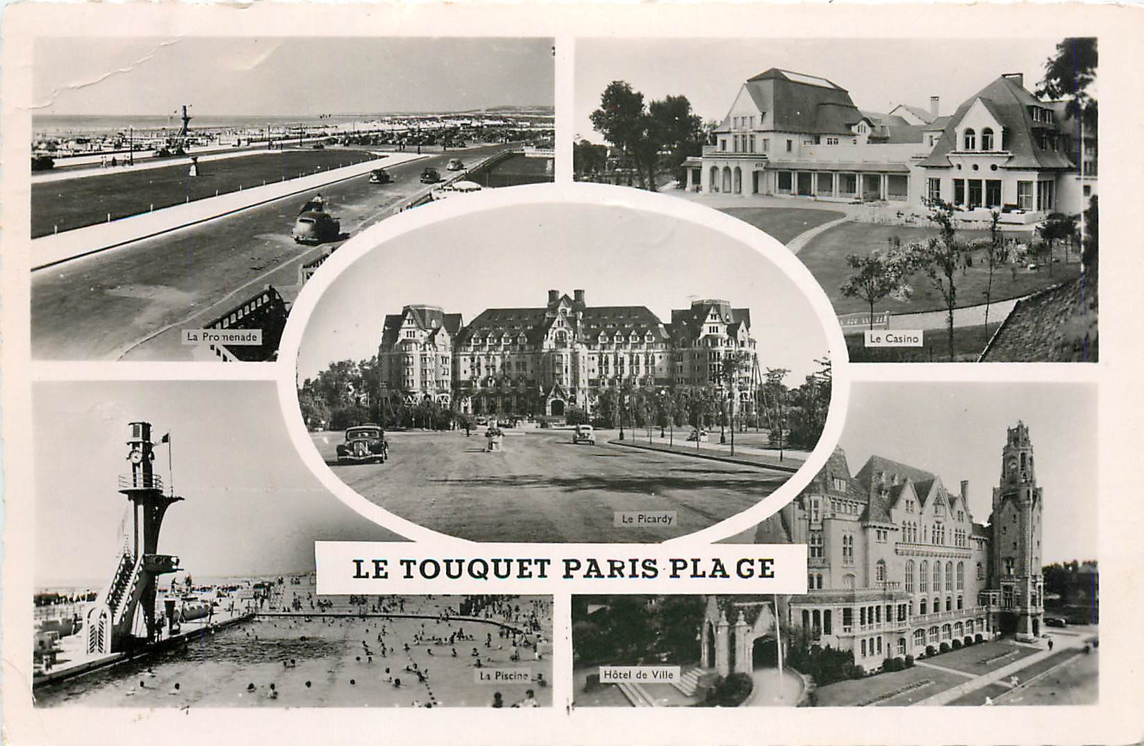 CPM LE TOUQUET PARIS PLAGE La promenade Le casino La piscine Hotel de ville