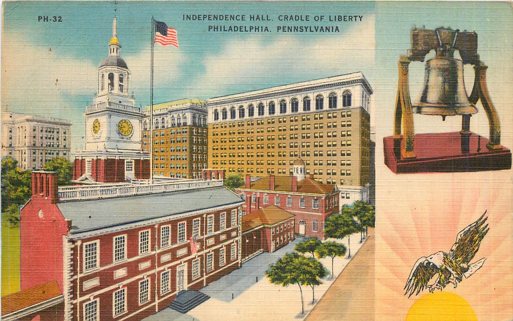 CPA INDEPENDANCE HALL CRADE OF LIBERTY PHILADELPHIA PENNSYLVANIA Aigle Cloche