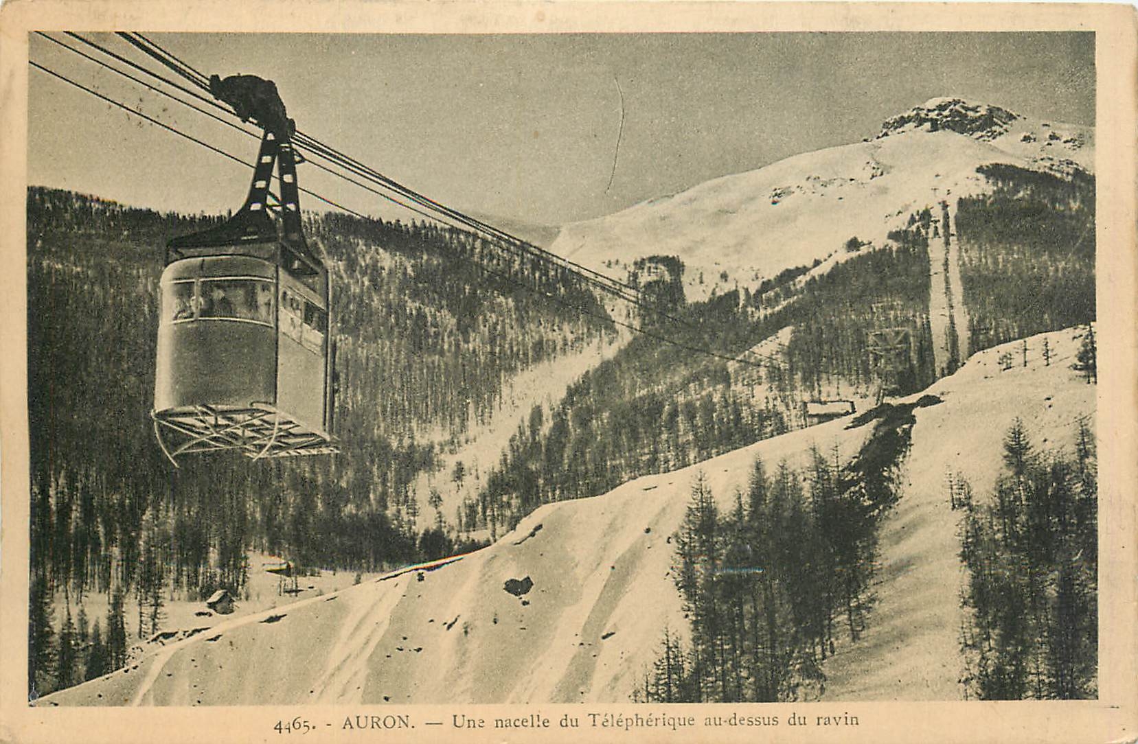 Auron — Une nacelle du Téléphérique au-dessus du rayvin — Édit. La Cigogne, 4465